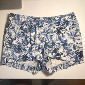 H&M Blue Print Floral Shorts
